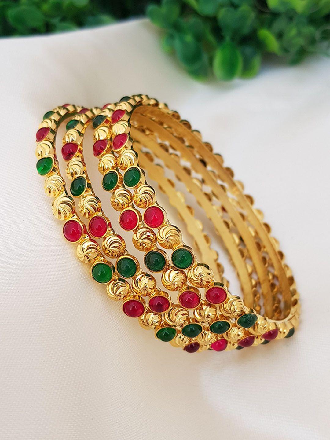 Gold Plated Set of 4 Bangles