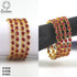 Gold Plated Set of 4 designer Bangles with Ruby 8162A - Griiham