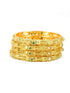 Gold Plated Set of 4 designer Bangles with colored stones 10287A - Griiham