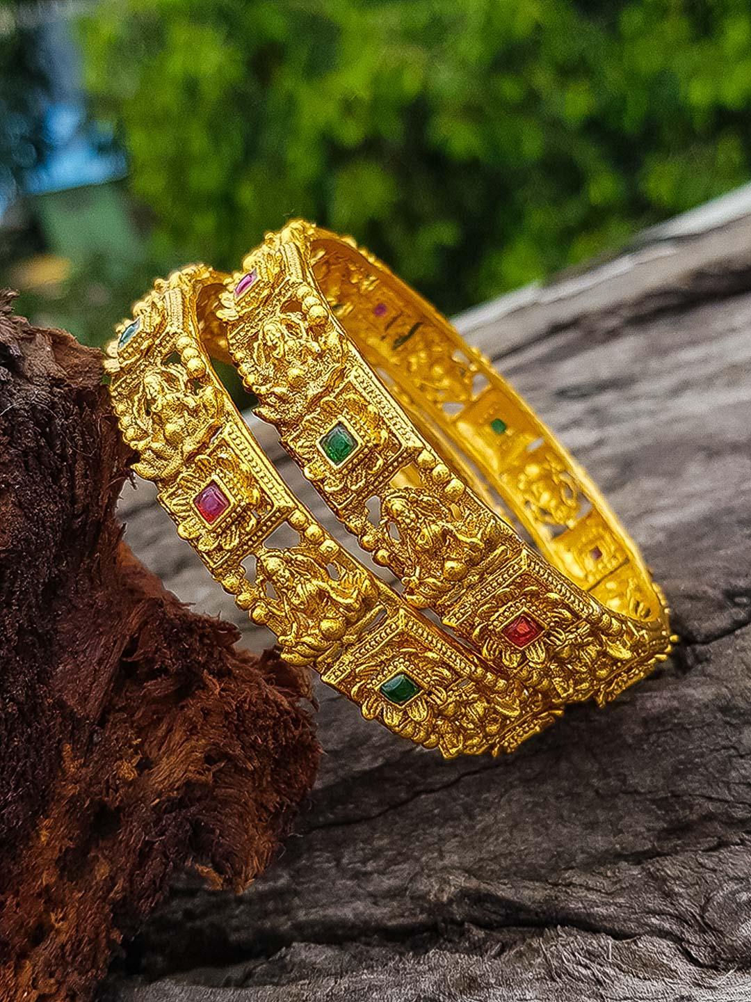 Gold Plated Set of 6 bangles - Griiham