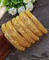 Gold Plated Set of 6 designer Bangles Multicolor 8764C - Griiham