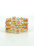 Gold Plated Set of4 designer Bangles with Multicolor stones 9318B - Griiham