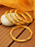 Gold Plated Set of4 designer Bangles with colored stones 10284A - Griiham