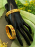 Gold Plated Set of4 designer Bangles with colored stones 10284A - Griiham