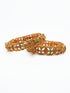 Gold Plated Studded Set of 2 AD bangles - Griiham