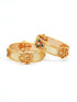 Gold Plated Studded Set of 2 AD bangles - Griiham