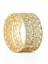 Gold Plated Studded Set of 2 Coin bangles - Griiham