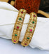 Gold Plated Studded Set of 2 bangles