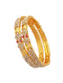 Gold Plated Studded Set of 2 bangles - Griiham