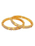 Gold Plated Studded Set of 2 bangles - Griiham