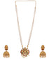 Gold Plated Stylish Pendant Set with pearl mala - Griiham