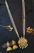 Gold Plated Stylish Pendant Set with pearl mala