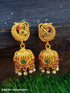 Gold Plated Temple Collecion Earrings Jhumkas