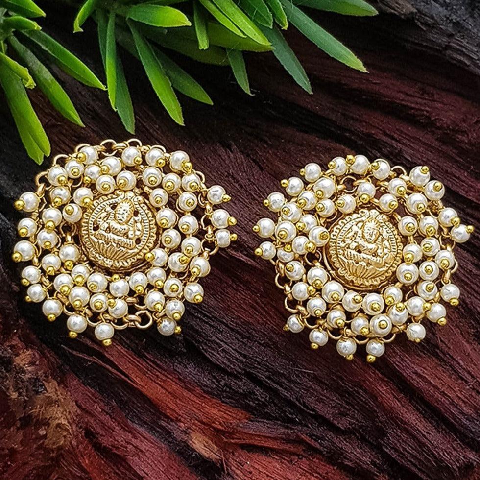 Gold Plated Temple Collection Earrings Jhumka