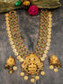 Gold Plated Temple Necklace Set with Multi Color Stones 13056N - Griiham