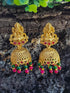 Gold Plated Top quality Real AD Stones Laxmi Jhumki 10995N - Griiham