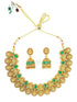 Gold Plated colored stone Necklace set 9490N - Griiham