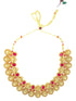 Gold Plated colored stone Necklace set 9490N - Griiham