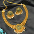 Gold Plated colored stone ball Necklace set 9554N - Griiham