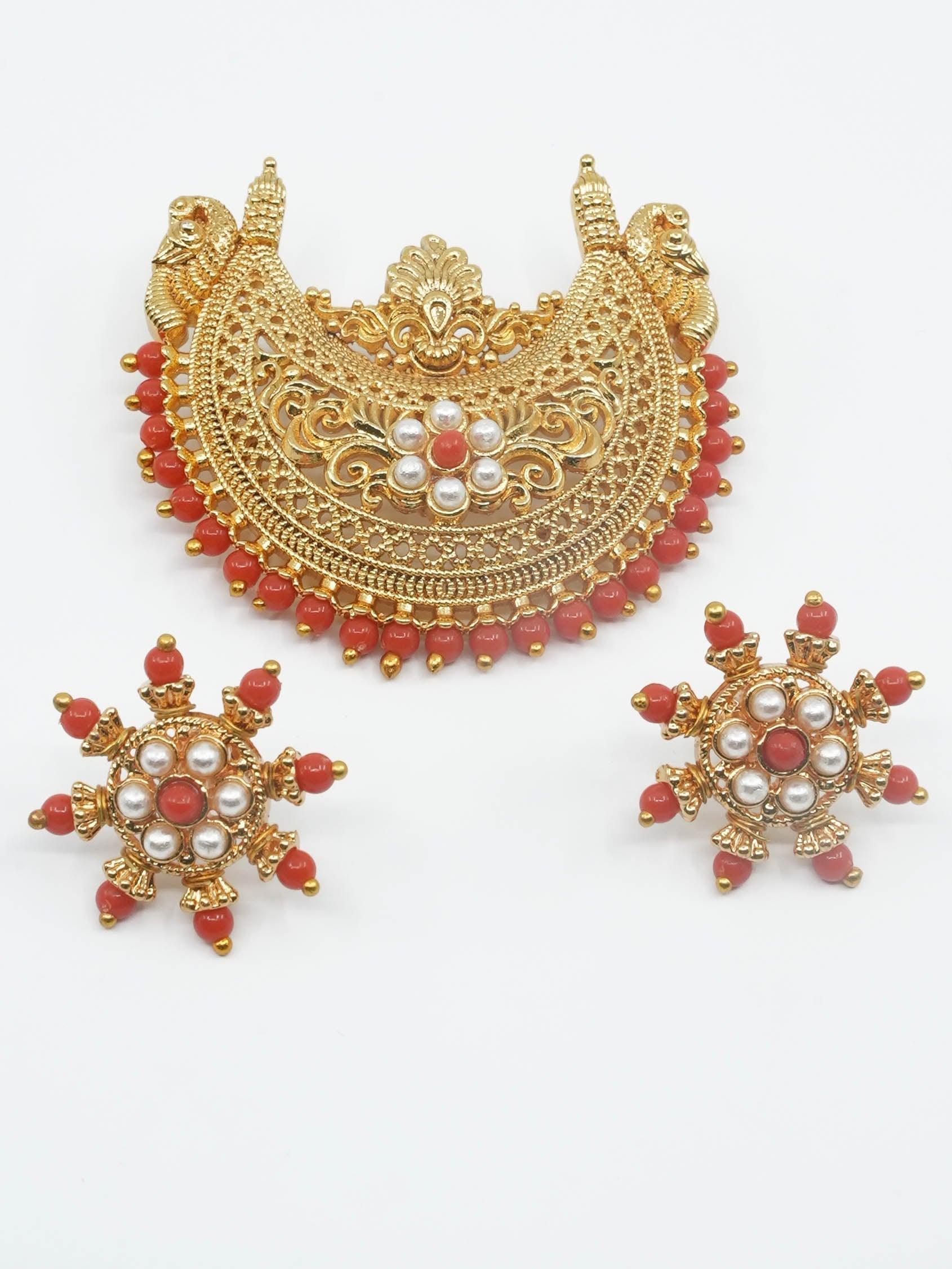 Gold Plated coorgi Pendant set - Griiham