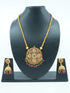 Gold Plated designer Pendant set with Multi colour stones 9628N - Griiham