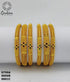 Gold Plated great finish Two Broad 4 thin Set of 6 bangles 8799A - Griiham