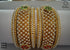 Gold Plated great finish Two Broad 4 thin Set of 6 bangles with pearls studded 8805A - Griiham