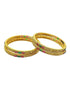 Gold Plated set of 4 AD bangles - Griiham