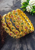 Gold Plated set of 4 AD bangles - Griiham