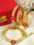 Gold Plated set of 4 AD bangles