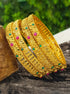 Gold Plated set of 4 AD bangles