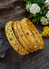 Gold Plated set of 4 AD bangles