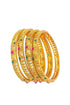 Gold Plated set of 4 AD bangles - Griiham