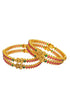 Gold Plated set of 4 AD bangles - Griiham