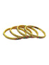 Gold Plated set of 4 AD bangles - Griiham