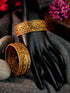 Gold Plated set of 6 Multicolor AD bangles - Griiham