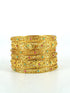 Gold Plated set of 6 Multicolor AD bangles - Griiham