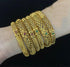 Gold Plated set of 6 Temple collection bangles