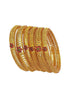 Gold Plated set of 6 Temple collection bangles - Griiham