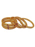 Gold Plated set of 6 Temple collection bangles - Griiham