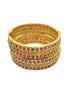 Gold Plated set of 6 Temple collection bangles - Griiham