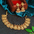 Gold finish Beautiful Laxmi Short Necklace - Griiham