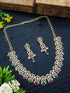 Gold finish Evergreen Trending designs Short AD necklace set