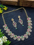 Gold finish Evergreen Trending designs Short AD necklace set