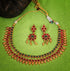 Gold finish Mango Short necklace set with colored kempu stones 8995N - Griiham