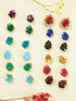 Gold finish Studs/ Earring/jhumka interchangeable stones 11183N - Griiham