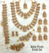 Gold finish long /grand Har / Aram/Haram necklace Combo set 9435N - Griiham