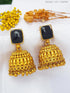 Gold plated AD Earrings jhumka - Griiham