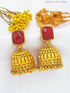 Gold plated AD Earrings jhumka - Griiham