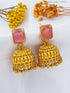 Gold plated AD Earrings jhumka - Griiham